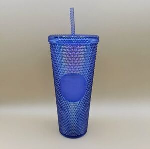Blue Walt Disney World 50th Anniversary Geometric Starbucks Tumbler w/ Straw